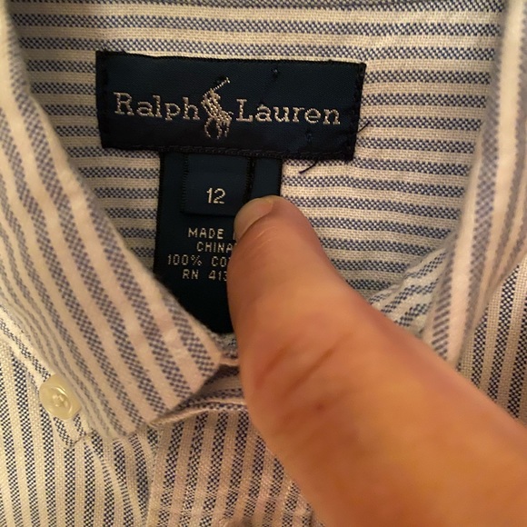 Boys Ralph Lauren dress shirt. Worn once. - Picture 3 of 3